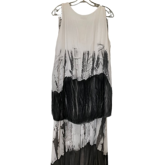 Tie dye and sequins! Soft,flowing & layered Maxi 2 piece by impulse! - Picture 6 of 12